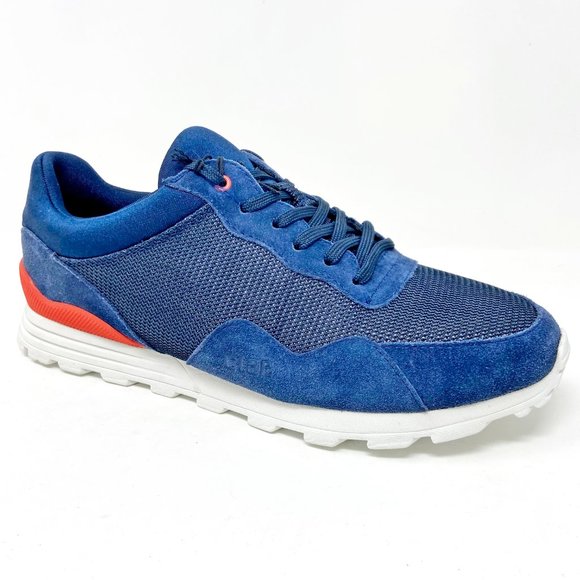 Clae Hoffman Midnight Suede Deep Navy Mesh Mens Casual Sneakers - Picture 2 of 5